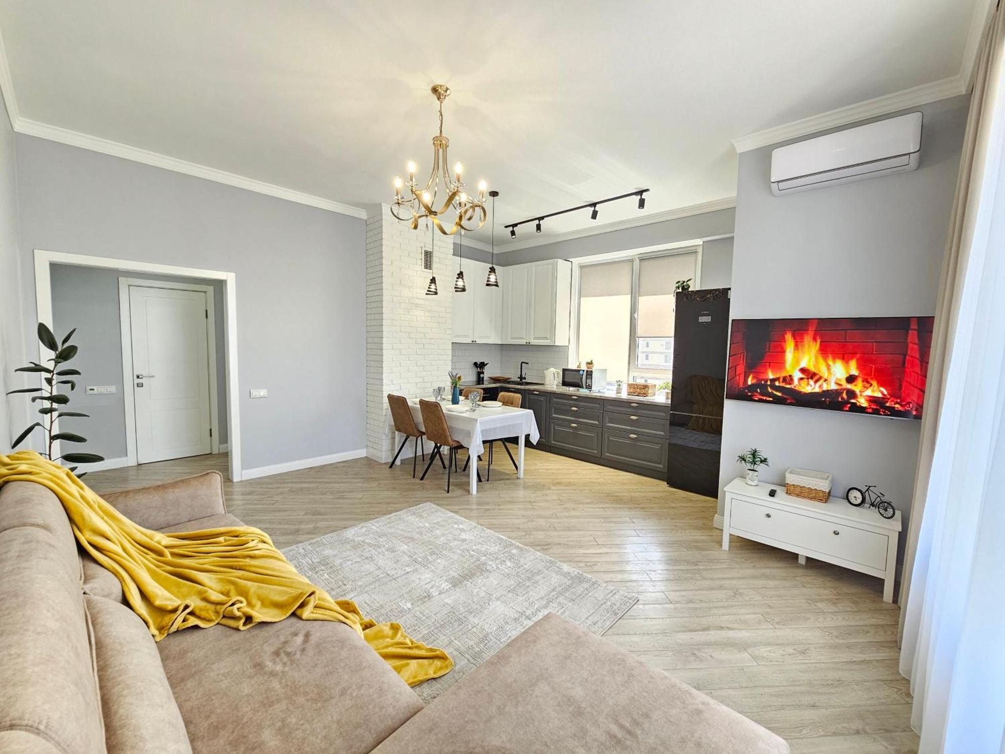 3 Room Gagarin Park Residential Complex Near Mega Shopping Mall Almaty Esterno foto