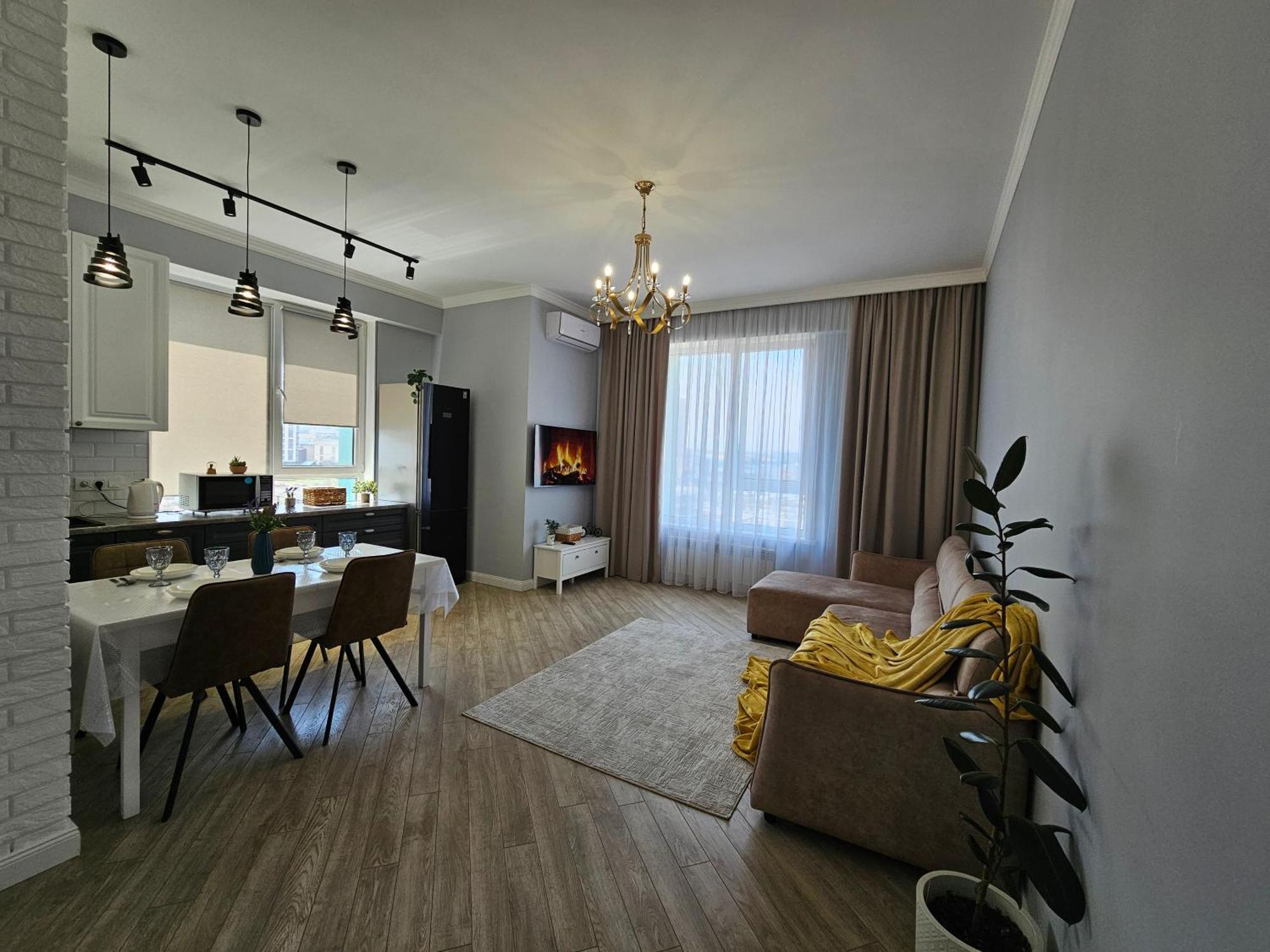 3 Room Gagarin Park Residential Complex Near Mega Shopping Mall Almaty Esterno foto